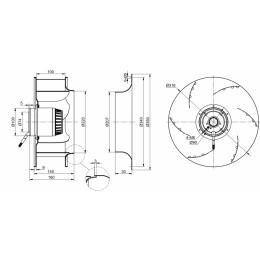 Центробежный вентилятор Sanmu YWF(K)4D310-GH