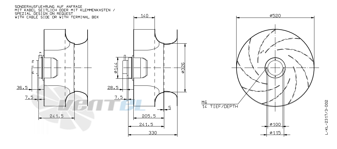 Ziehl-abegg RH50E-6DK.4I.1R - описание, технические характеристики, графики