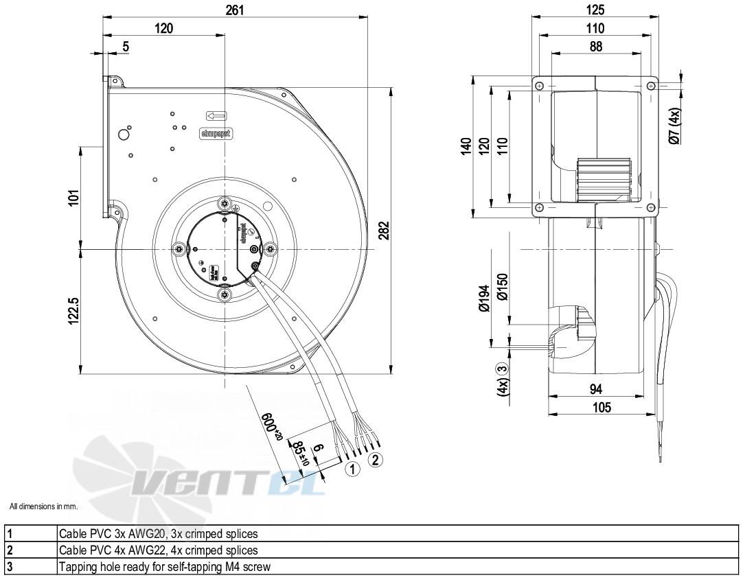 Ebmpapst G3G180-CG01-03 - описание, технические характеристики, графики