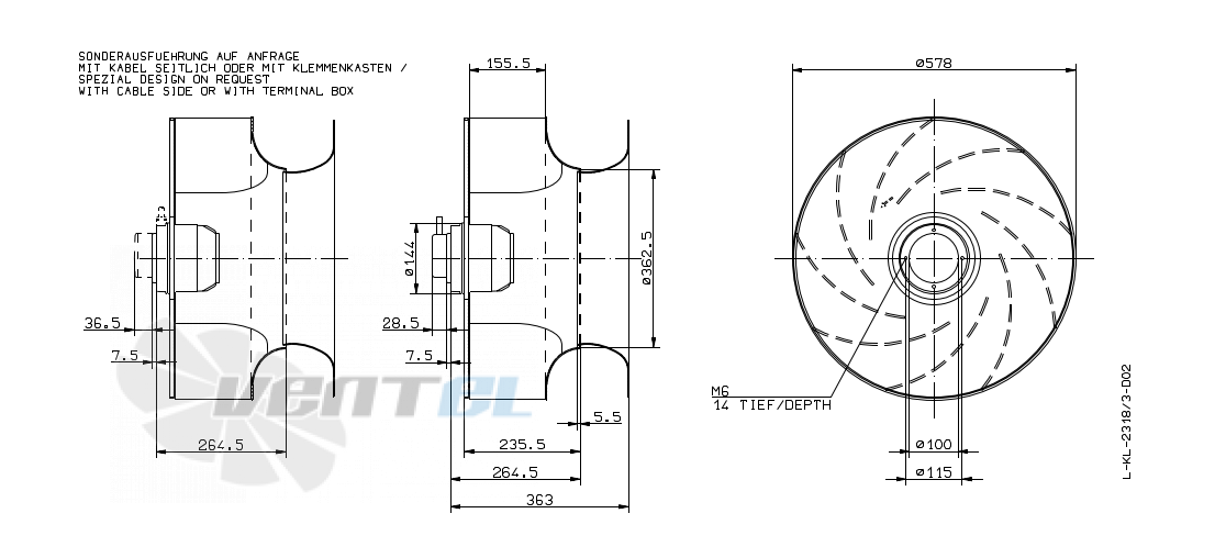 Ziehl-abegg RH56E-6DK.4I.1R - описание, технические характеристики, графики