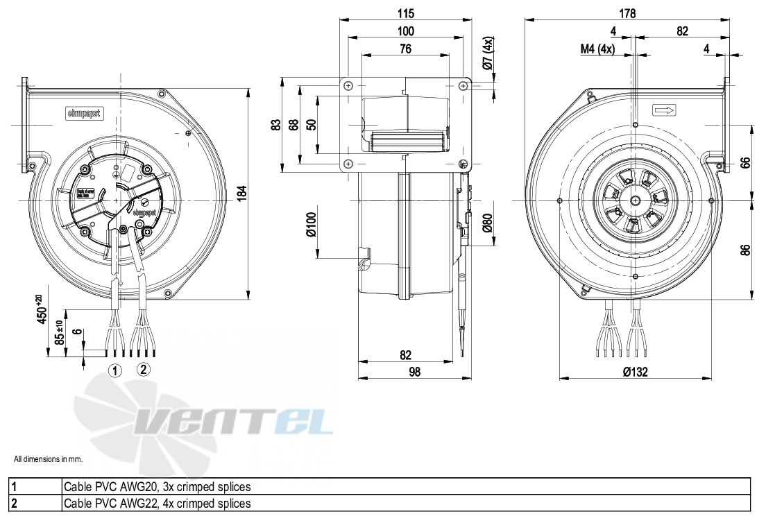 Ebmpapst G3G120-BC25-01 - описание, технические характеристики, графики