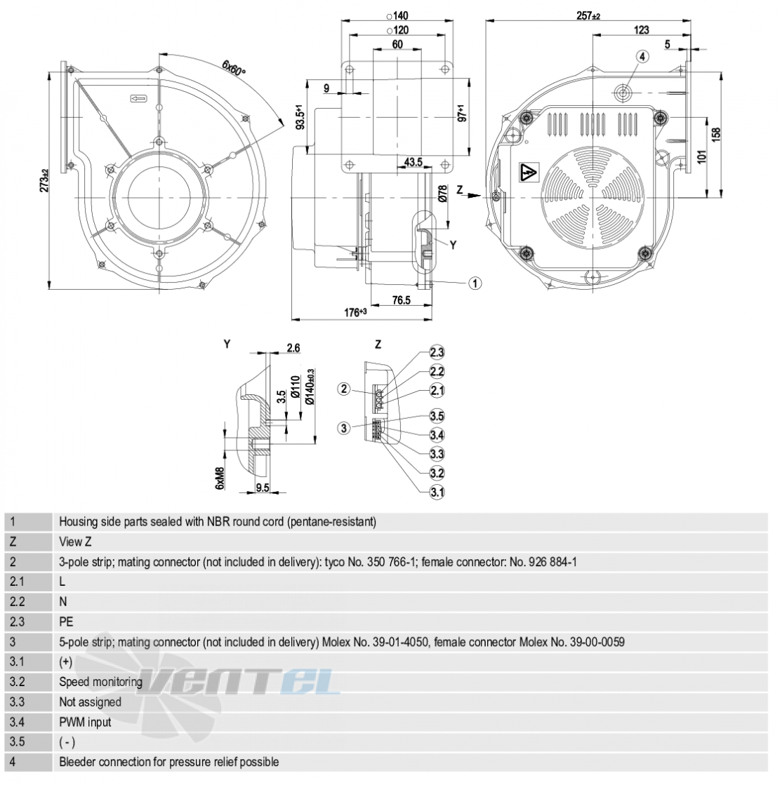 Ebmpapst G1G170-AB53-03 - описание, технические характеристики, графики