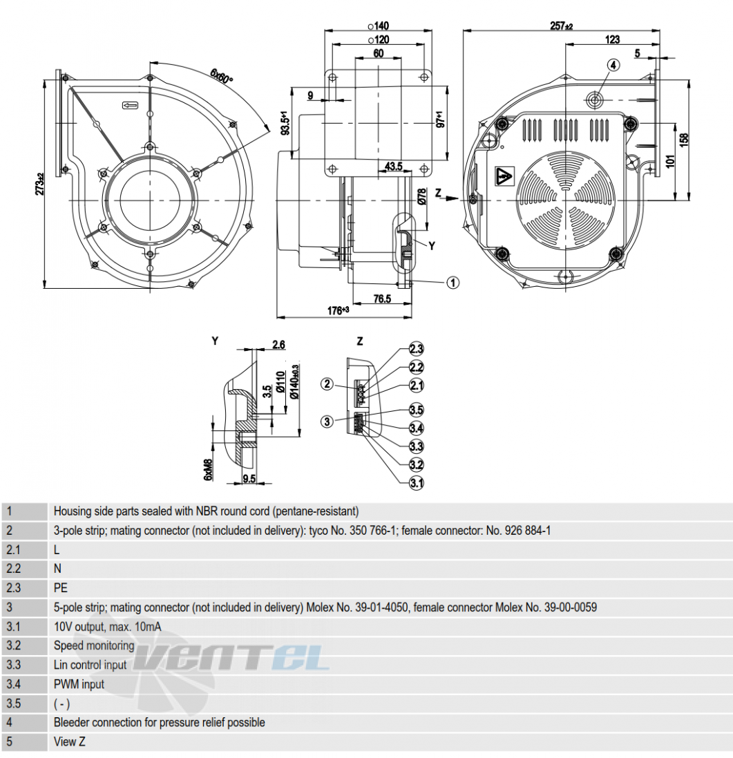 Ebmpapst G1G170-AB05-81 - описание, технические характеристики, графики