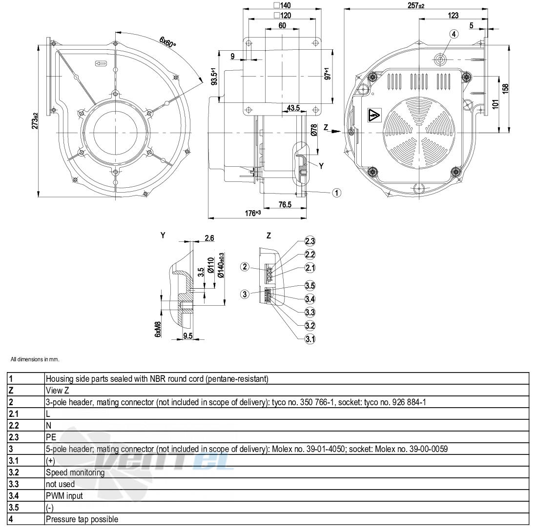 Ebmpapst G1G170-AB05-20 - описание, технические характеристики, графики