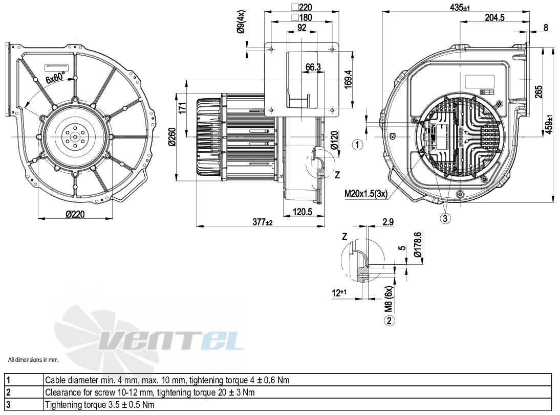 Ebmpapst G3G250-MW50-01 - описание, технические характеристики, графики