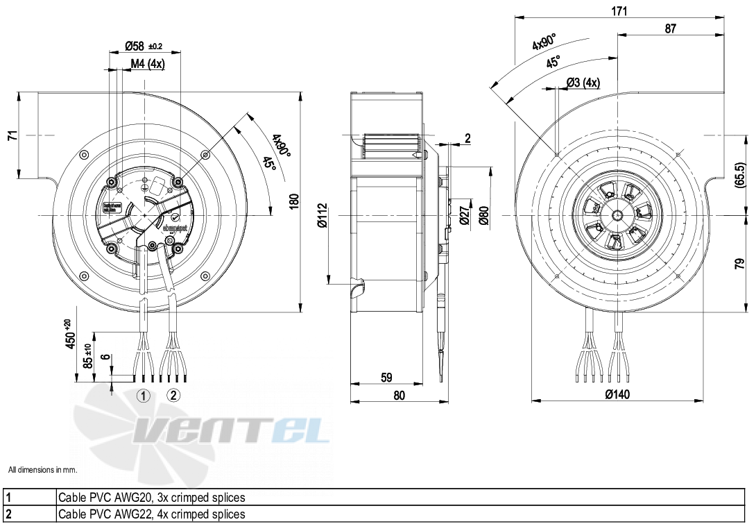 Ebmpapst G3G133-DK03-01 - описание, технические характеристики, графики