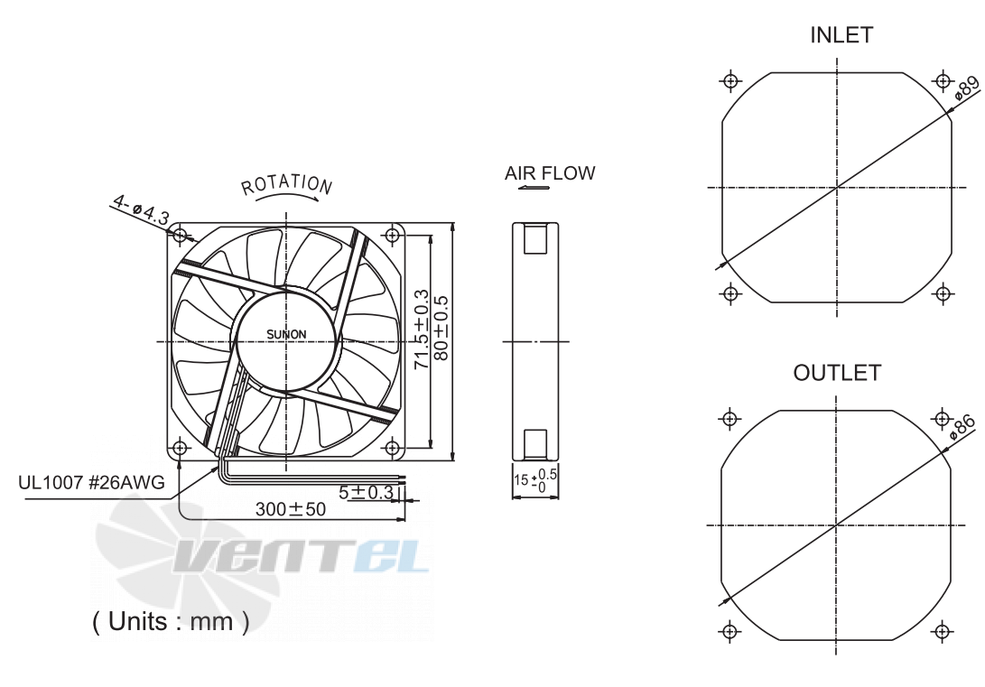 Sunon PMD1208PHV1-A - описание, технические характеристики, графики