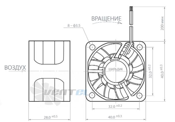 NMB 1611KL-04W-B20 - описание, технические характеристики, графики