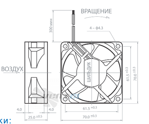 NMB 2810KL-04W-B10 - описание, технические характеристики, графики