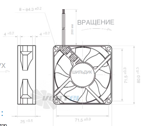 NMB 3110RL-04W-B20 - описание, технические характеристики, графики