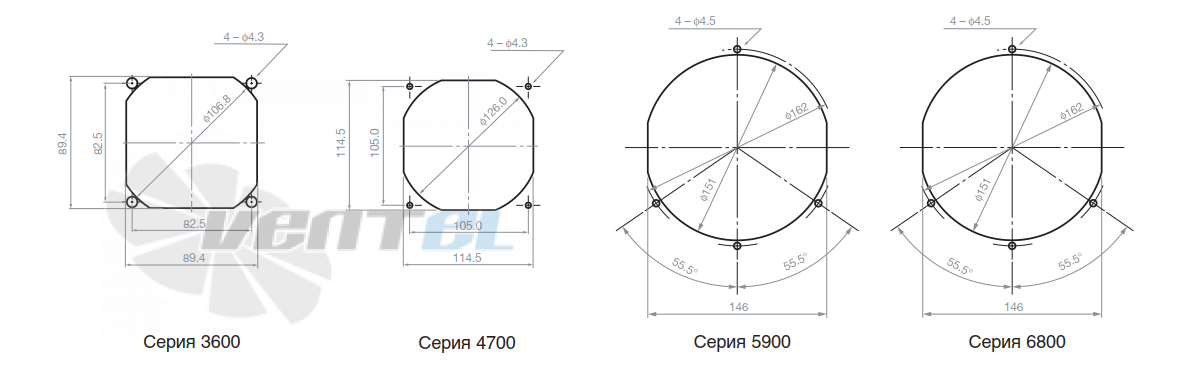 NMB 3610KL-05W-B40 - описание, технические характеристики, графики