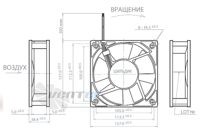 NMB 5015KL-04W-B10 - описание, технические характеристики, графики