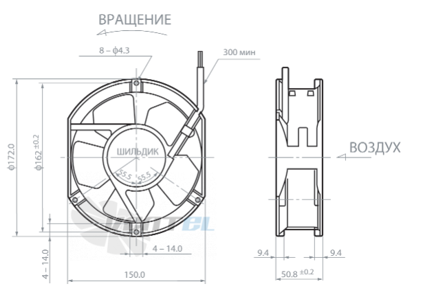 NMB 5920PL-04W-B10 - описание, технические характеристики, графики