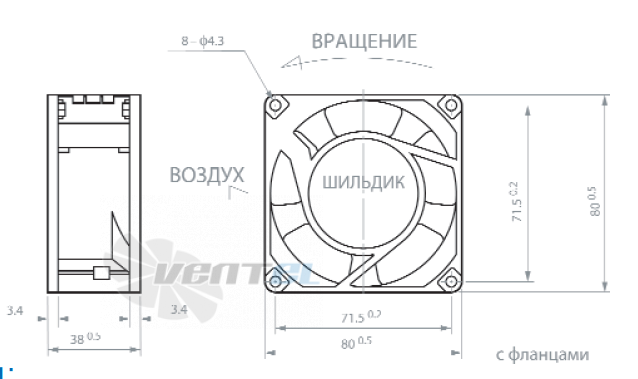 NMB 3115PS-12T-B10 - описание, технические характеристики, графики