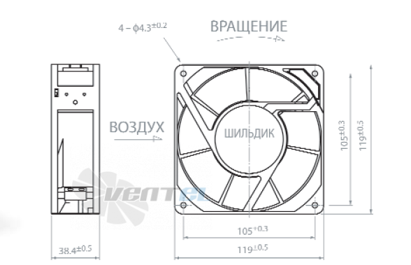 NMB 4715FS-12T-B5A - описание, технические характеристики, графики