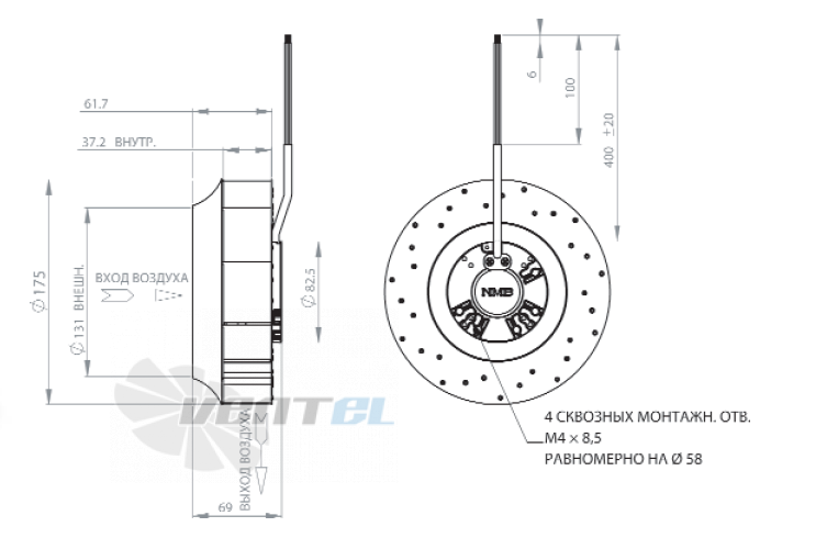 NMB 175R069D07 - описание, технические характеристики, графики