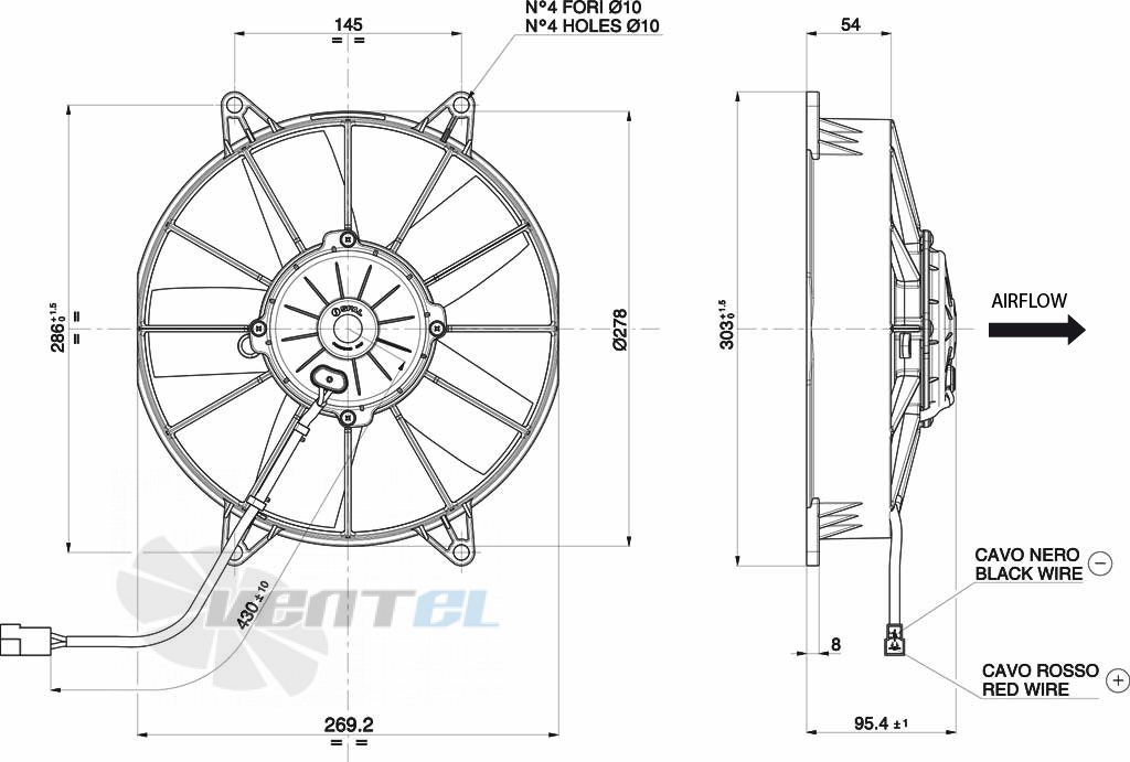 Spal (Италия) VA15AP70LL39A - описание, технические характеристики, графики