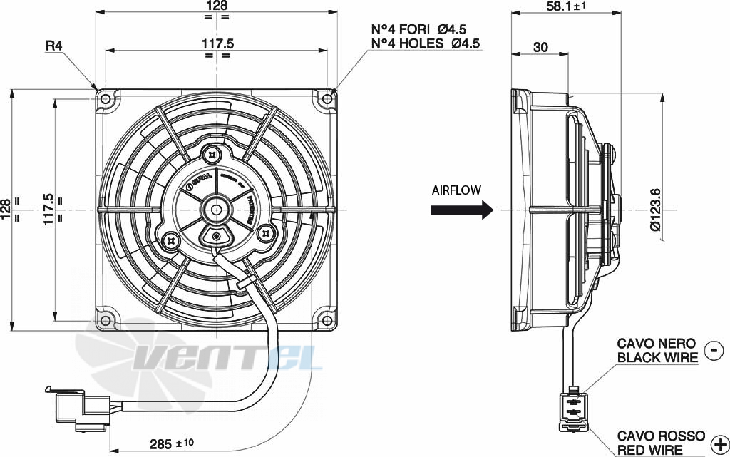 Spal (Италия) VA69AA10187A - описание, технические характеристики, графики