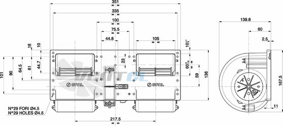 Spal (Италия) 006A3922 - описание, технические характеристики, графики