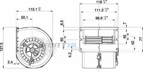 Spal (Италия) 008A10093D - описание, технические характеристики, графики