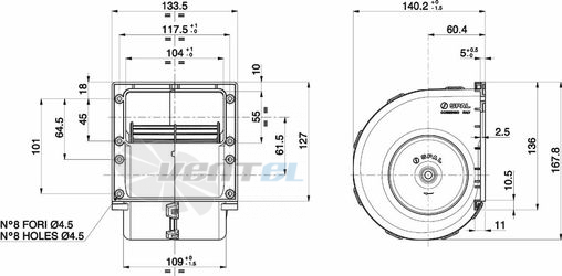 Spal (Италия) 010A7074D - описание, технические характеристики, графики