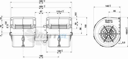 Spal (Италия) 009A4022 - описание, технические характеристики, графики