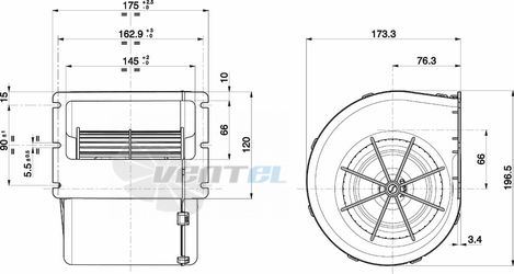 Spal (Италия) 007B5632D - описание, технические характеристики, графики