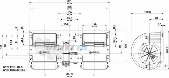 Spal (Италия) 006B5022 - описание, технические характеристики, графики