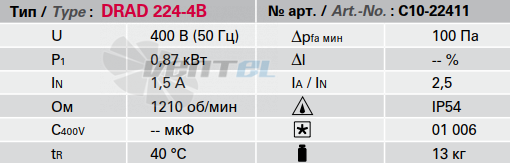 Rosenberg DRAD 224-4 B - описание, технические характеристики, графики