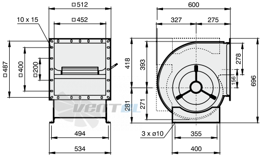 Rosenberg DRAD 355-6 - описание, технические характеристики, графики