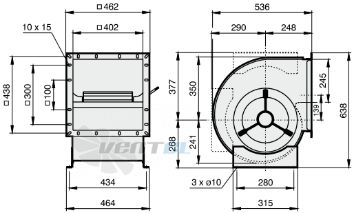 Rosenberg DRAD 315-4 - описание, технические характеристики, графики