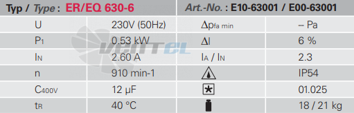 Rosenberg EQ 630-6 - описание, технические характеристики, графики