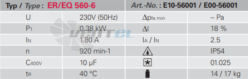 Rosenberg EQ 560-6 - описание, технические характеристики, графики