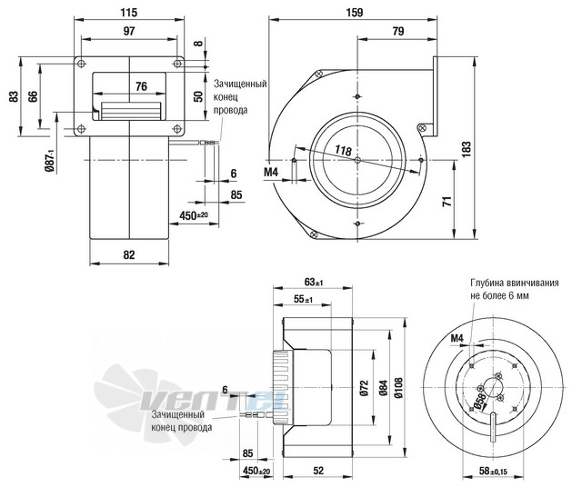 Ebmpapst R1G108-AB41-02 - описание, технические характеристики, графики