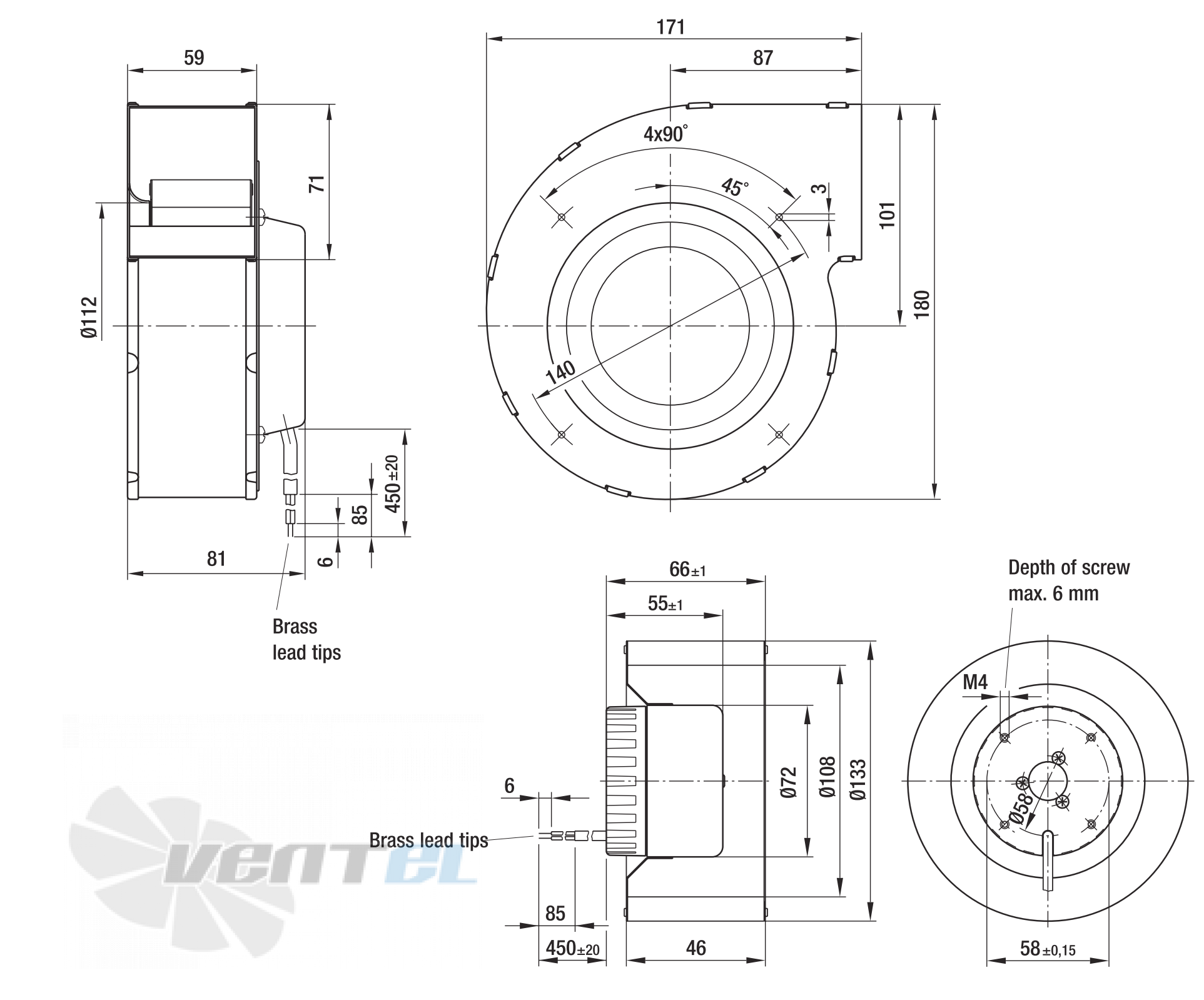 Ebmpapst R1G133-AE19-02 - описание, технические характеристики, графики