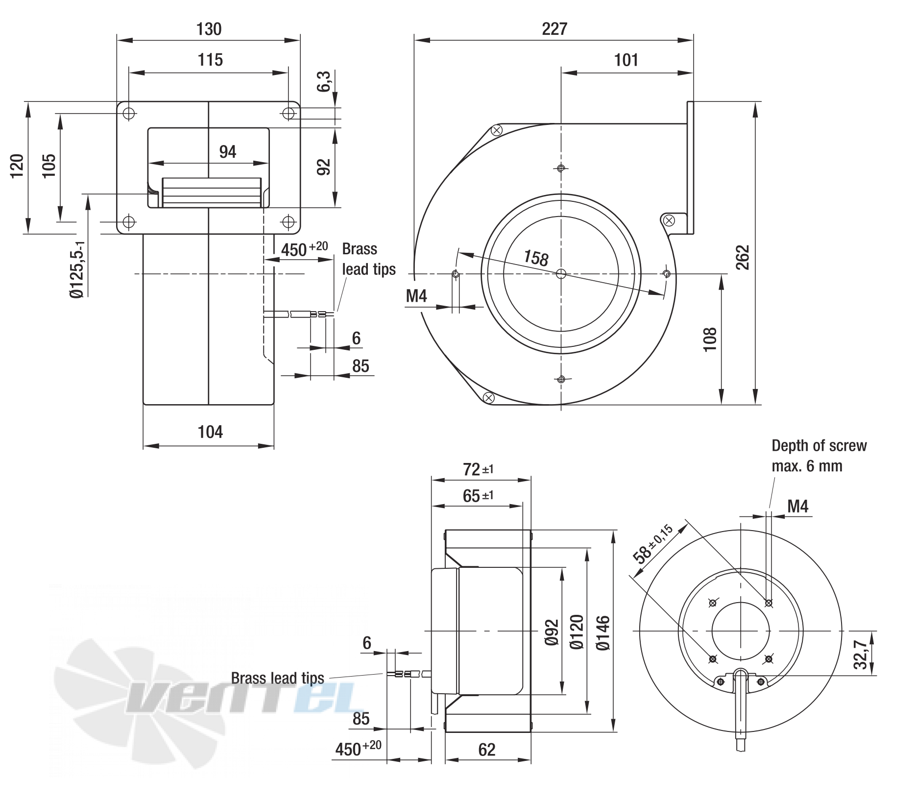 Ebmpapst R1G146-AA07-52 - описание, технические характеристики, графики