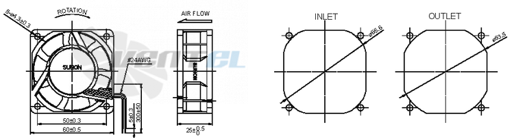 Sunon MA1062-HVL-GN - описание, технические характеристики, графики