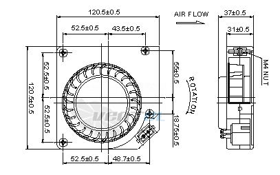 Sunon AB1123-HBL-GN - описание, технические характеристики, графики