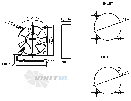 Sunon MC35100V1-000U-A99 - описание, технические характеристики, графики