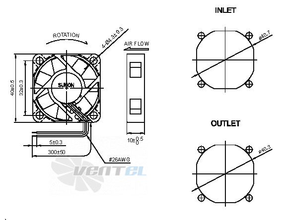 Sunon ME40100V1-000U-A99 - описание, технические характеристики, графики