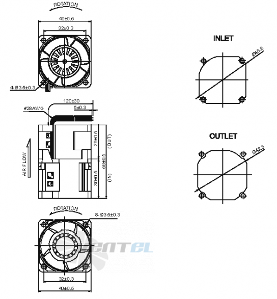 Sunon PF40561BX-000U-A99 - описание, технические характеристики, графики