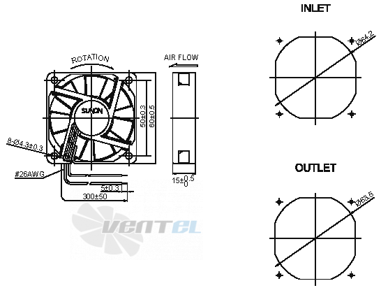 Sunon MB60151V1-000U-A99 - описание, технические характеристики, графики