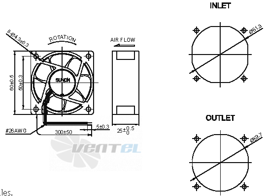 Sunon MB60251VX-000U-A99 - описание, технические характеристики, графики