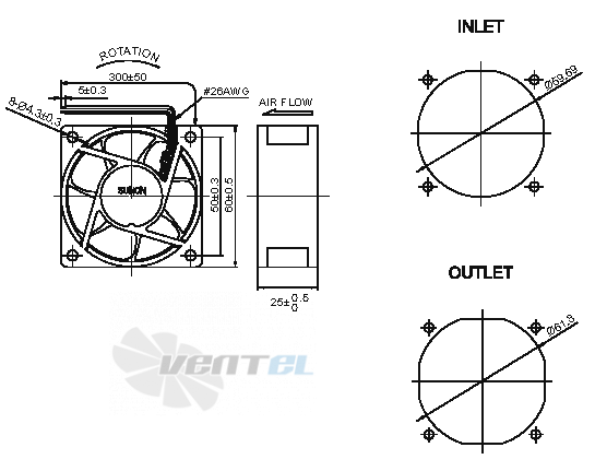 Sunon EE60251B1-000U-999 - описание, технические характеристики, графики