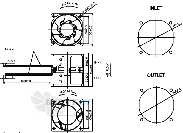 Sunon PSD1206PWB1-A-2-Z-GN - описание, технические характеристики, графики