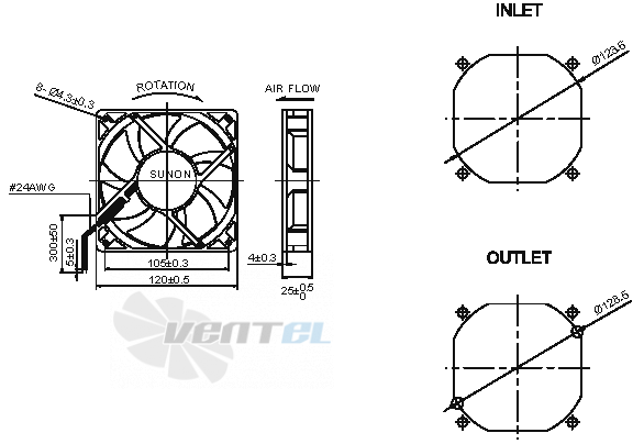 Sunon PMD1212PTB1-A-2-GN - описание, технические характеристики, графики