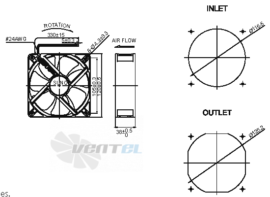 Sunon MEC0381V1-000U-A99 - описание, технические характеристики, графики