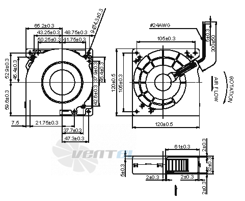 Sunon PMB1212PLB2-A-2-GN - описание, технические характеристики, графики