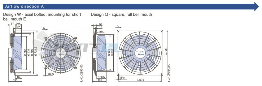 Ziehl-abegg FN056-ZIQ.DC.A5P4 220B - описание, технические характеристики, графики