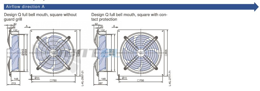 Ziehl-abegg FN063-ZIQ.GG.A7P3 220B 3- - описание, технические характеристики, графики